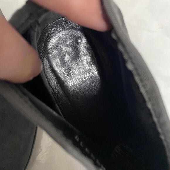 STUART WEITZMAN gray suede heeled booties - Picture 9 of 9